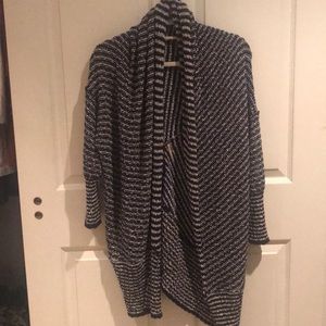 free people navy and white sweater